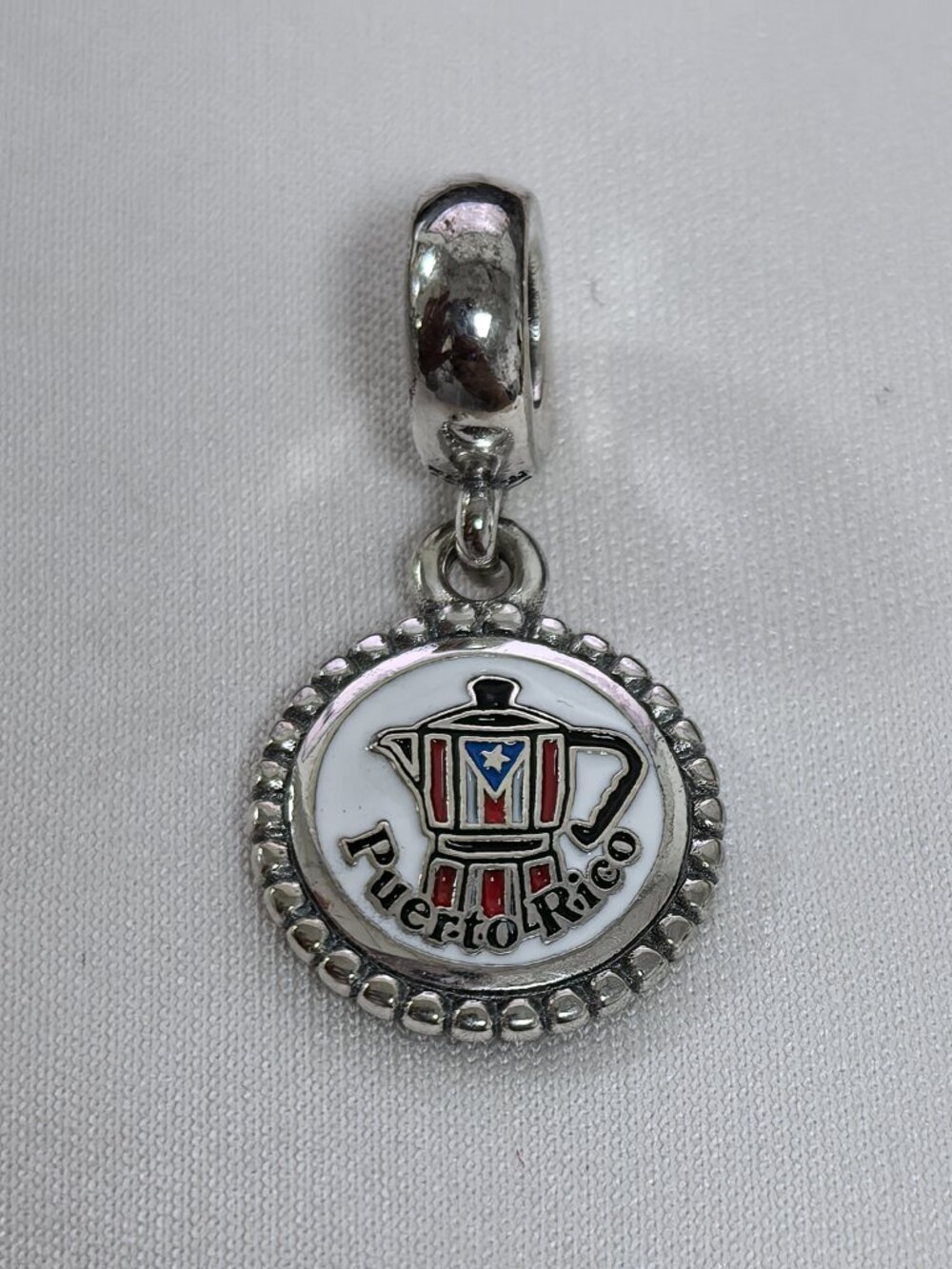 Pandora Puerto Rico Exclusive Charm Pendant, S925 Silver Jewelry